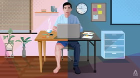 hybrid-working-arrangement-work-from-home-and-in-office-illustration Rafa Estrada